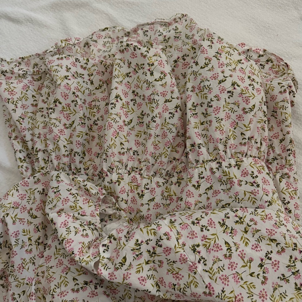 J.Crew Women's Side-Cutout Cotton Poplin Dress in Meadow Floral Size 16 - Picture 6 of 6